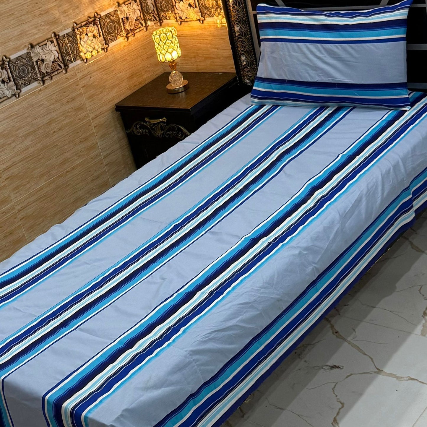 B Single Patch Work Bedsheet