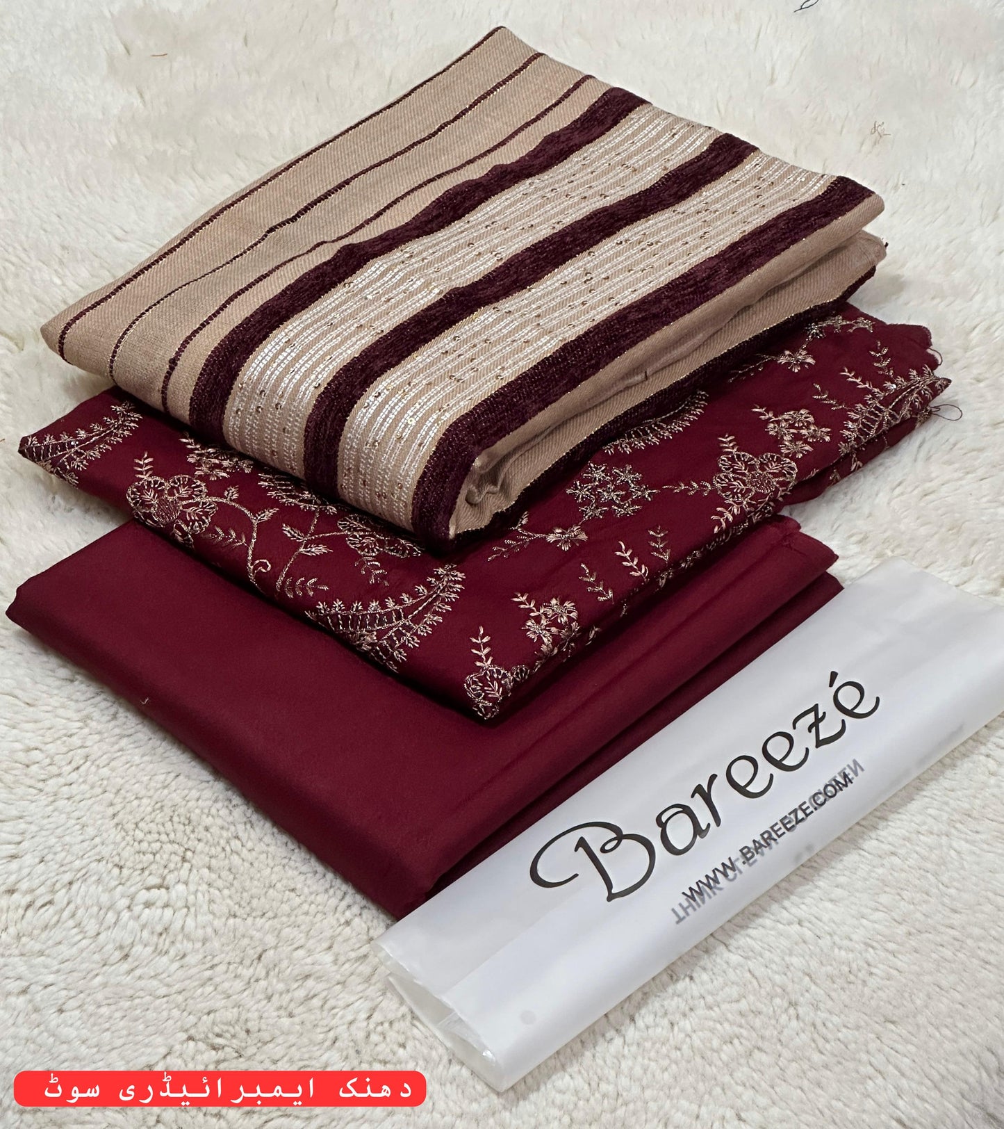 3pc BAREEZE DHANAK
