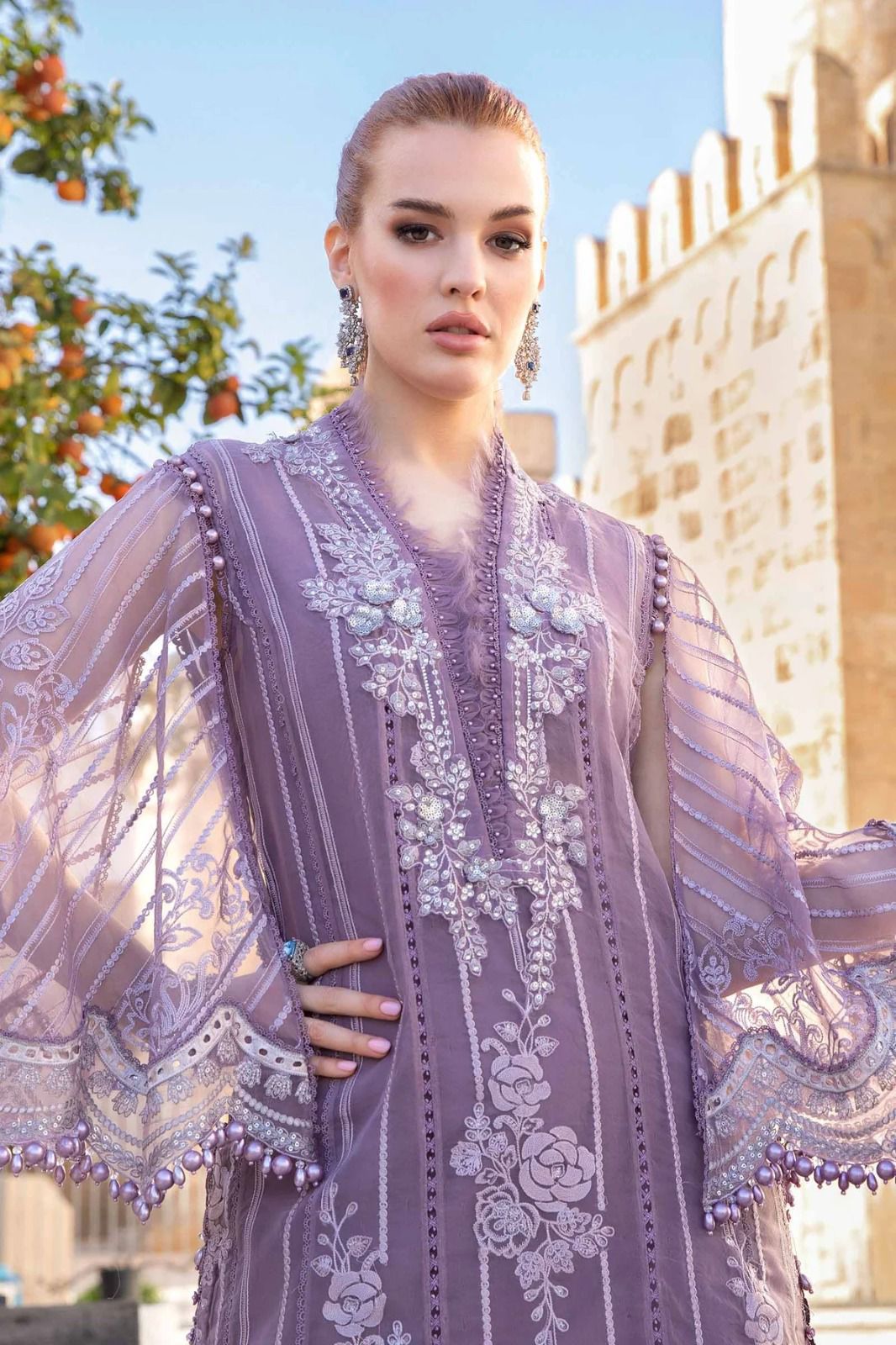 MARIA B Cotton & Organza