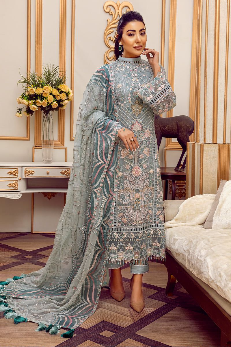 Adan Libas  Chiffon Embroidered Unstitched