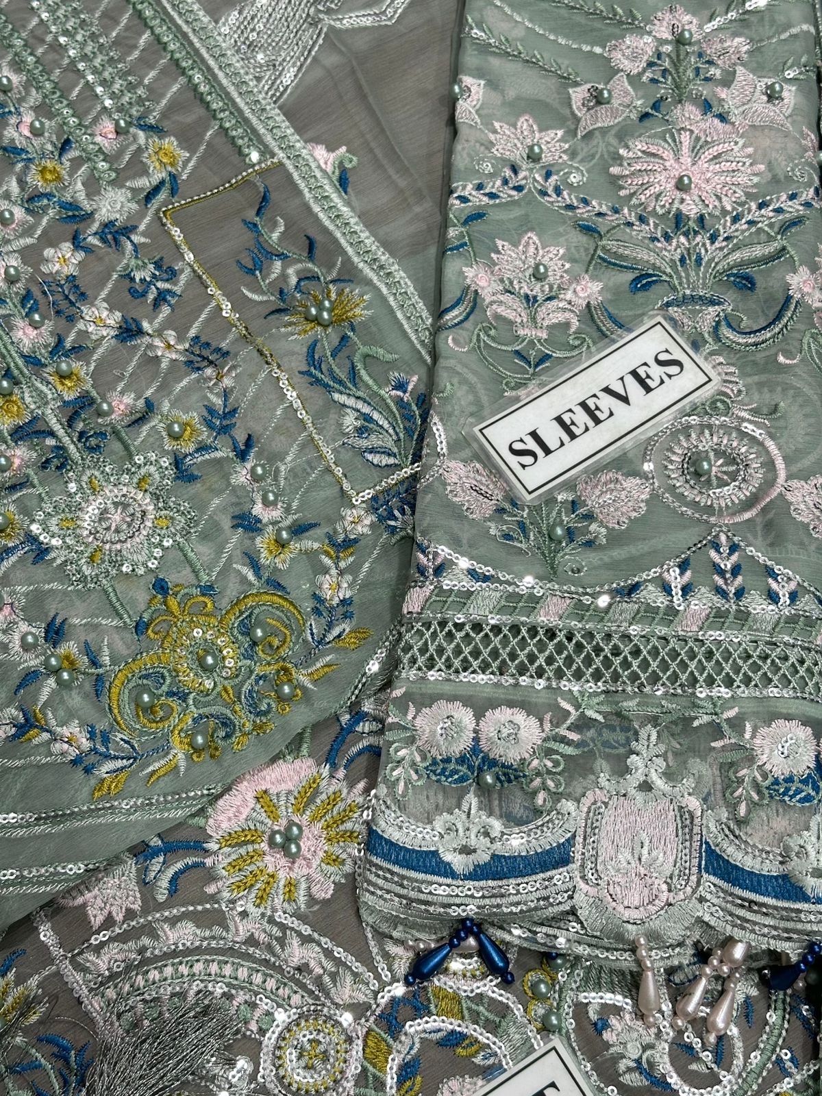 Adan Libas  Chiffon Embroidered Unstitched