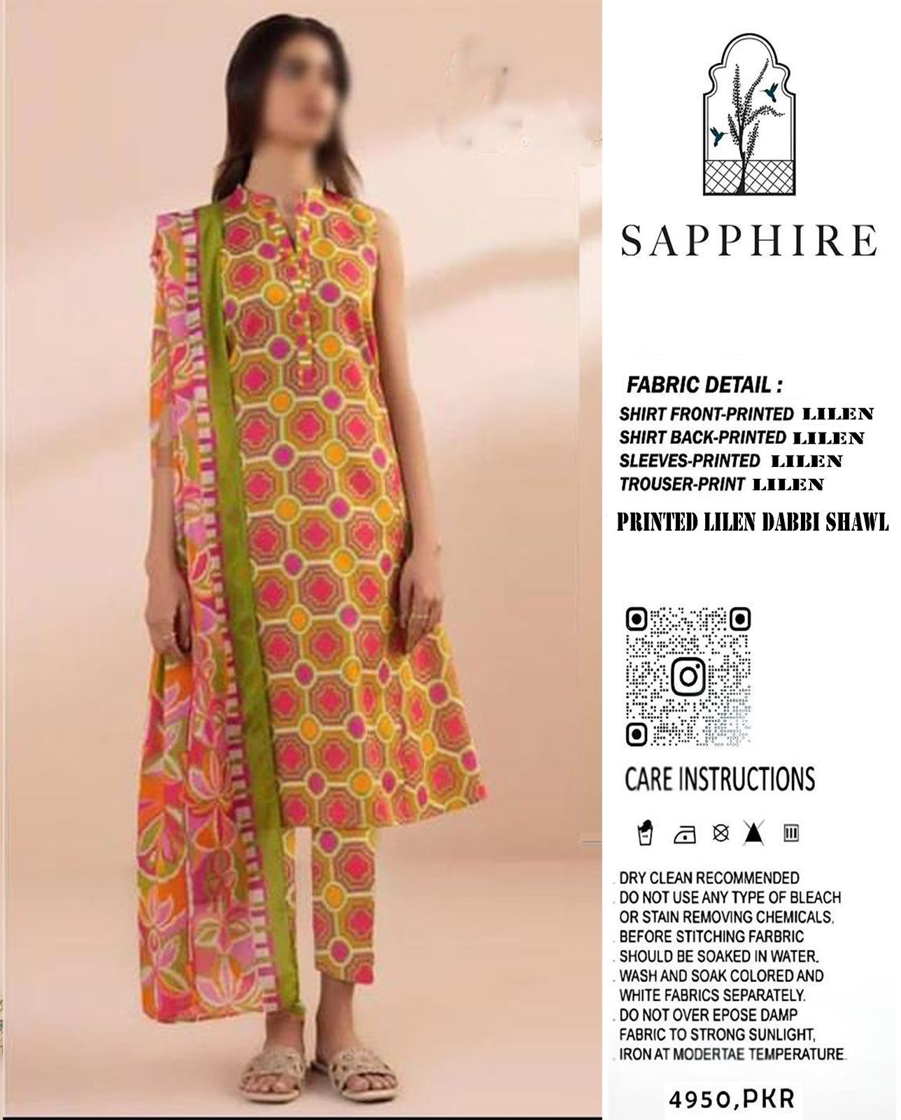 3pc SAPHIRE  BRAND