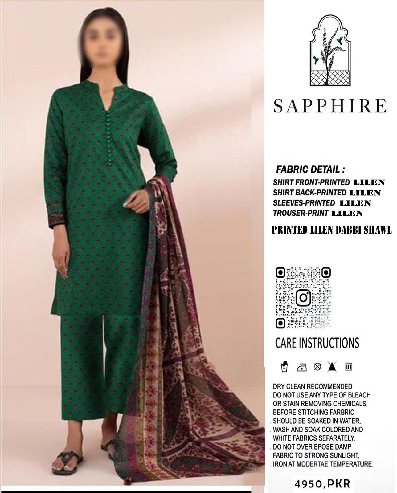 3pc SAPHIRE  BRAND