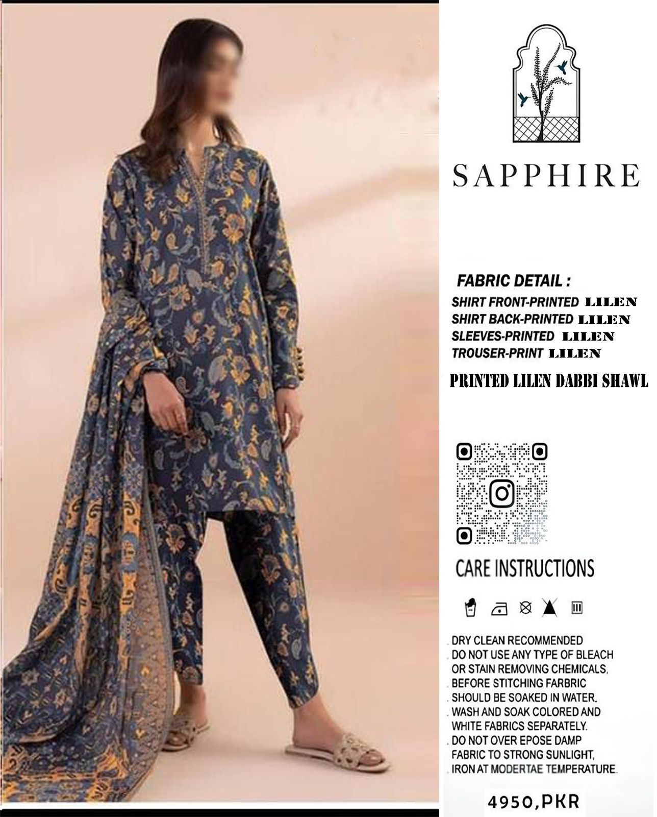3pc SAPHIRE  BRAND