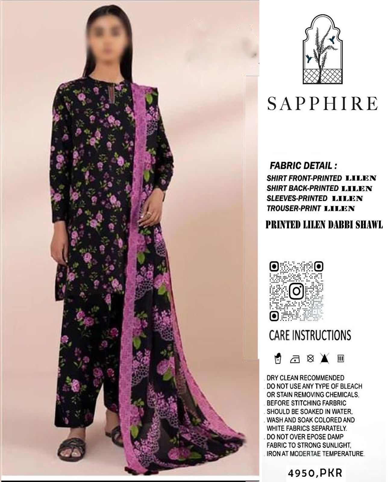 3pc SAPHIRE  BRAND