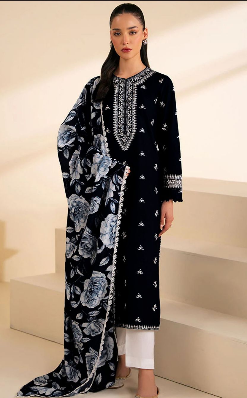 3pc URGE π¨ DHANAK 3PC Embroidered