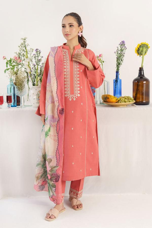 3pc URGE π¨ DHANAK 3PC Embroidered
