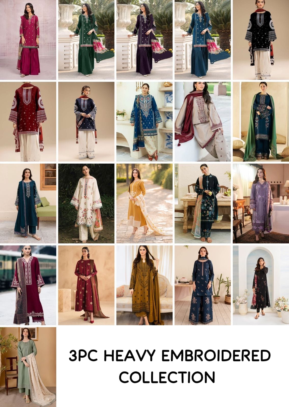 3pc  Jazmin ๐จ CATEGORY : DHANAK 3PC EMBROIDERED