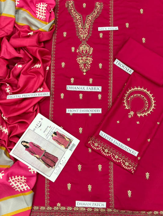 3pc MARIA B π¨ CATEGORY : DHANAK 3PC EMBROIDERED