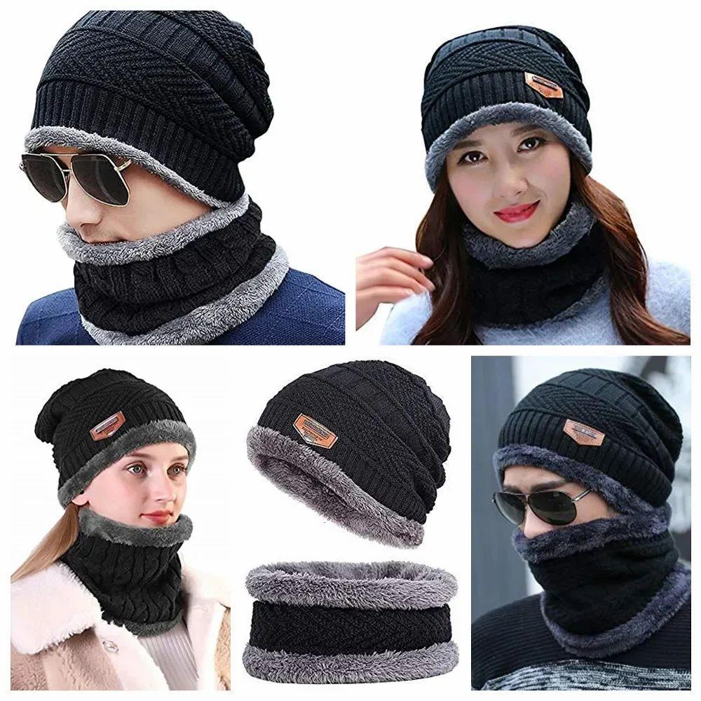 man  Beanie Wool Cap With Neck Warmer. Full Set-2 Pieces.