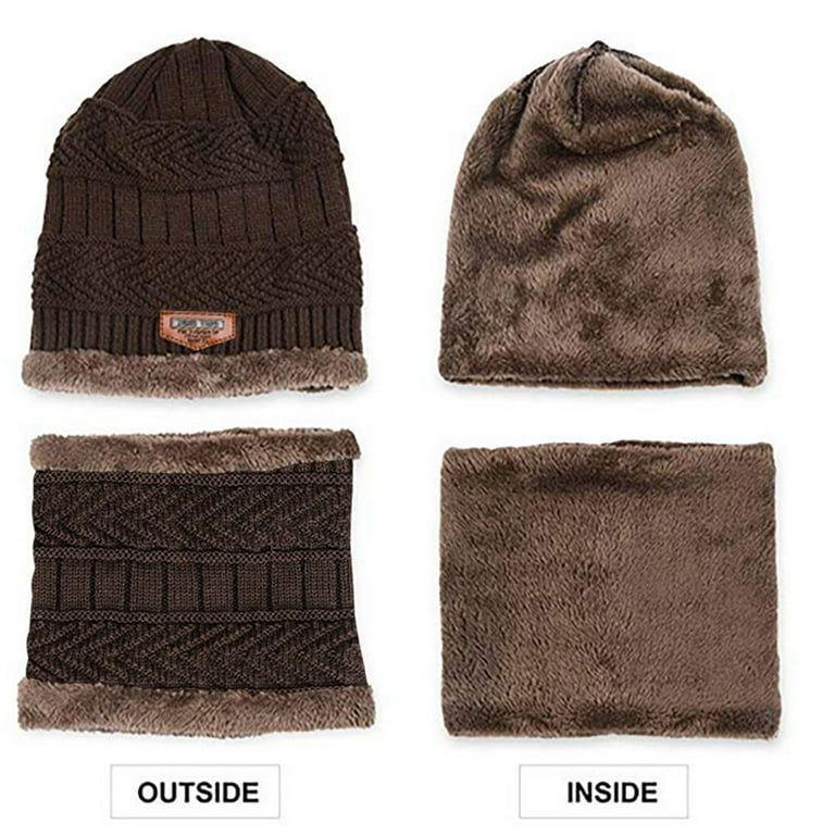 man  Beanie Wool Cap With Neck Warmer. Full Set-2 Pieces.