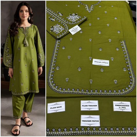2pc Dhanak Embroidered 2pcβ¨