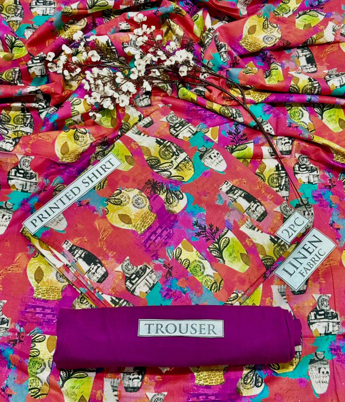 2pc  LINEN PRINTED COLLECTION