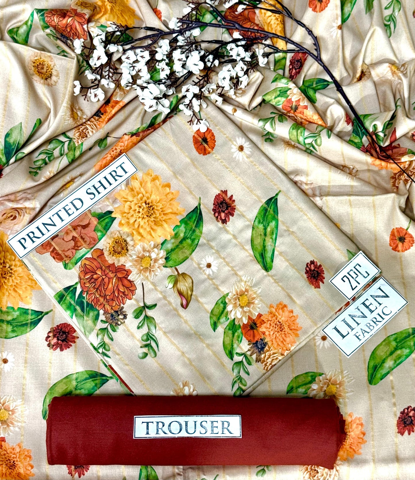 2pc  LINEN PRINTED COLLECTION