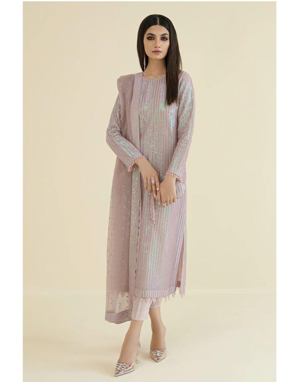 HEAVY SEQUINS EMBROIDERY DRESS