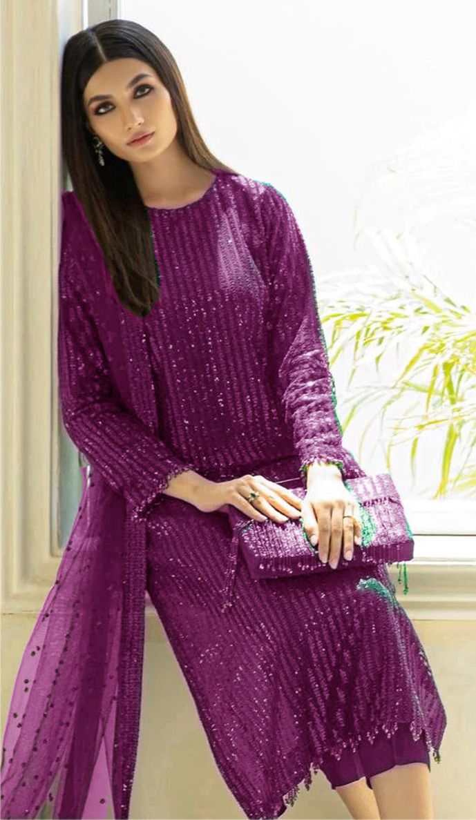HEAVY SEQUINS EMBROIDERY DRESS