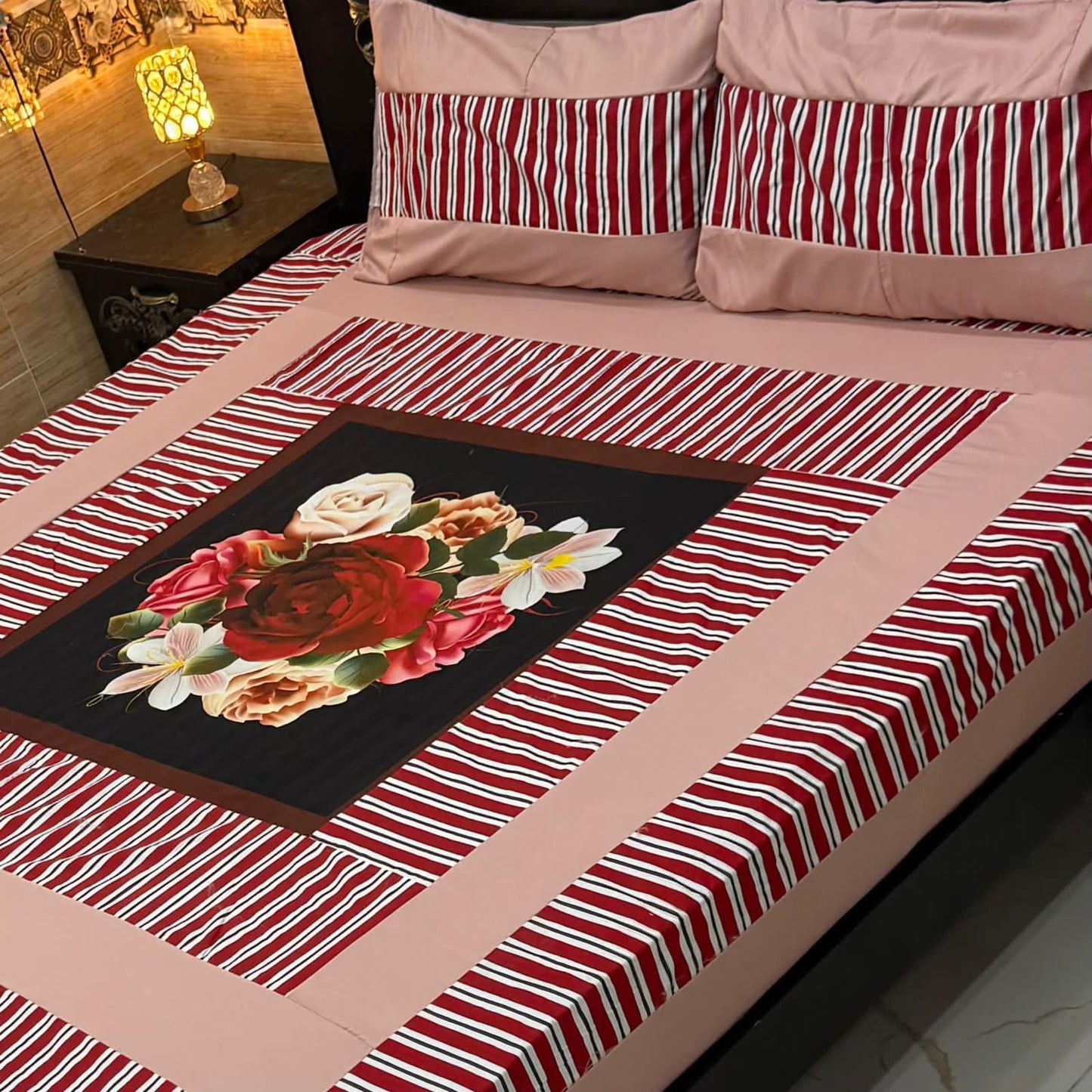 B  .Digital gold panel bedsheet🛌🛌🛌