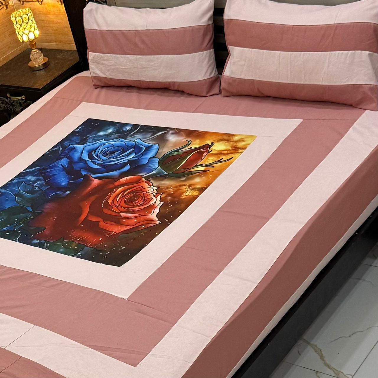 B  .Digital gold panel bedsheet🛌🛌🛌