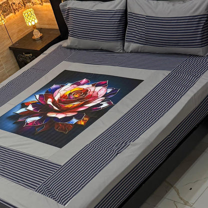 B  .Digital gold panel bedsheet🛌🛌🛌