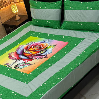 B  .Digital gold panel bedsheet🛌🛌🛌