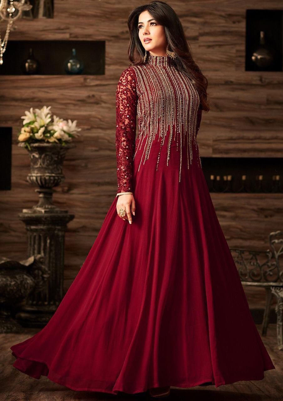 :Indian chiffon maxi