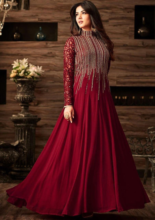 :Indian chiffon maxi