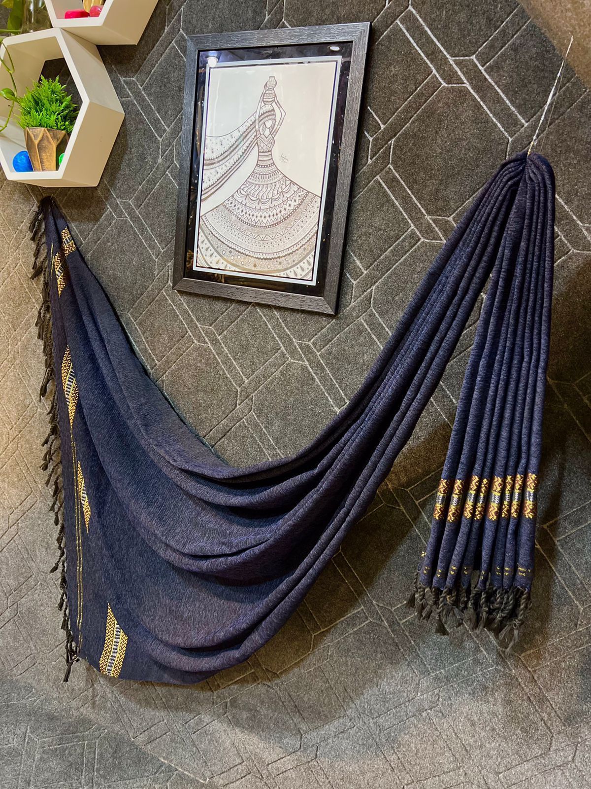 Men's Velvet Shawl)