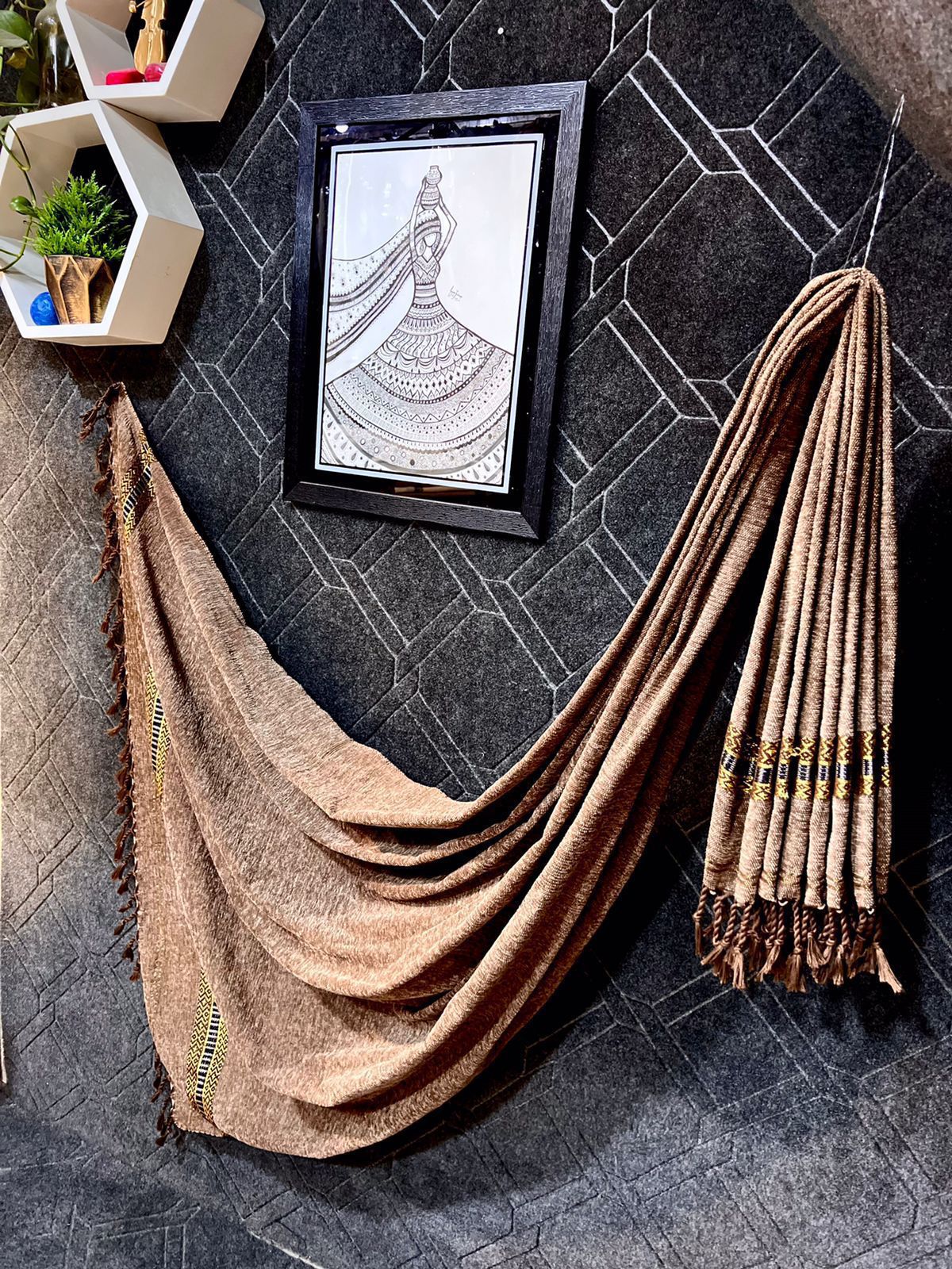 Men's Velvet Shawl)