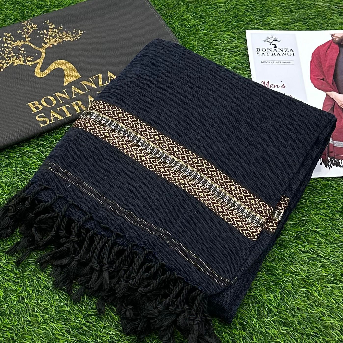 Men's Velvet Shawl)