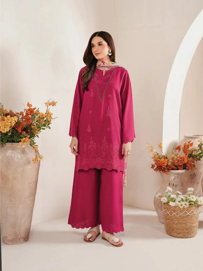 3PC EMBROIDERED DHANAK