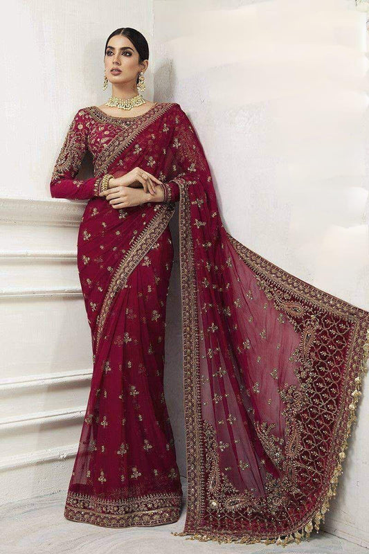 Maria B saree wedding
