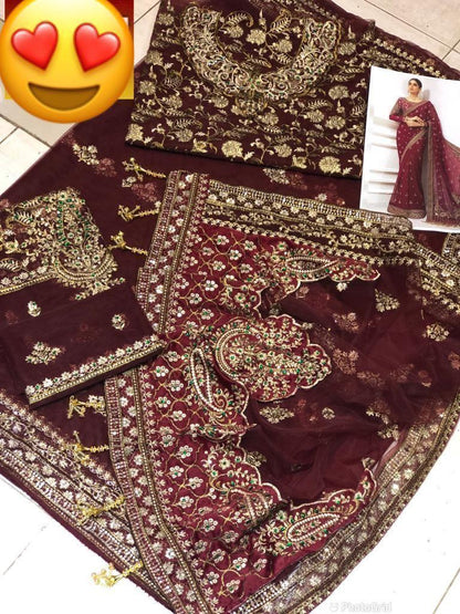 Maria B saree wedding