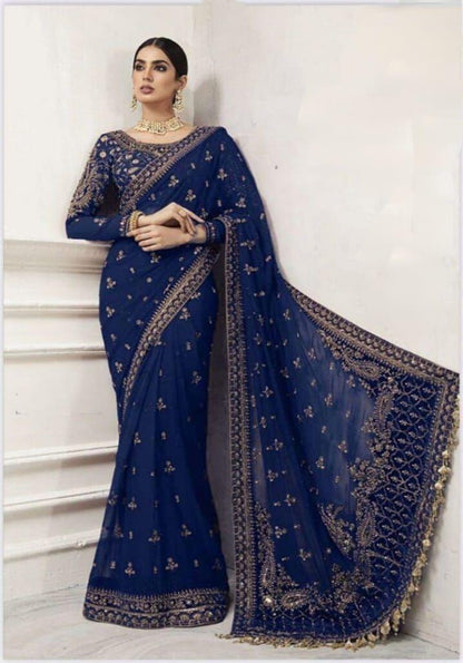 Maria B saree wedding