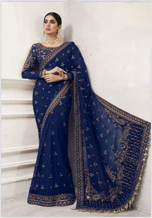 Maria B saree wedding