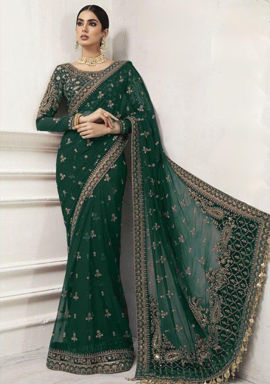 Maria B saree wedding