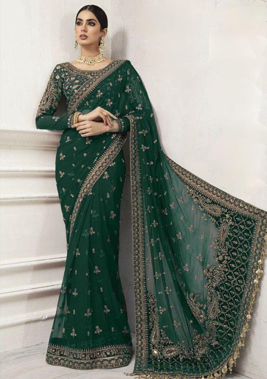 Maria B saree wedding