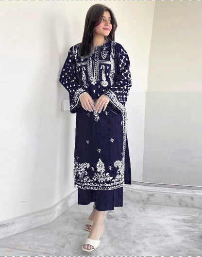 2PC EMBROIDERED DHANAK