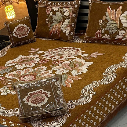 B, 4Pc Velvet Jaquard Bedsheet