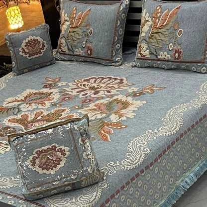 B, 4Pc Velvet Jaquard Bedsheet