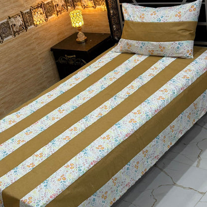 B Single Patch Work Bedsheet