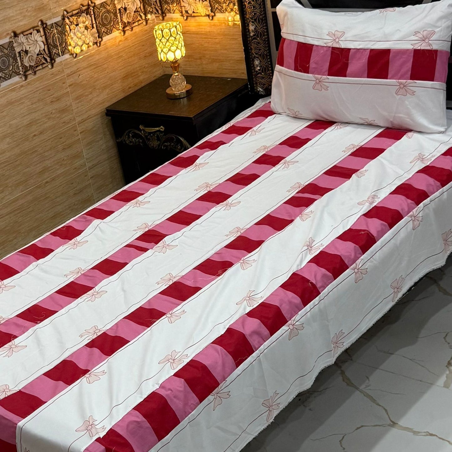 B Single Patch Work Bedsheet