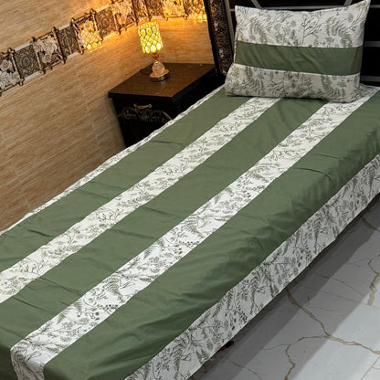 B Single Patch Work Bedsheet