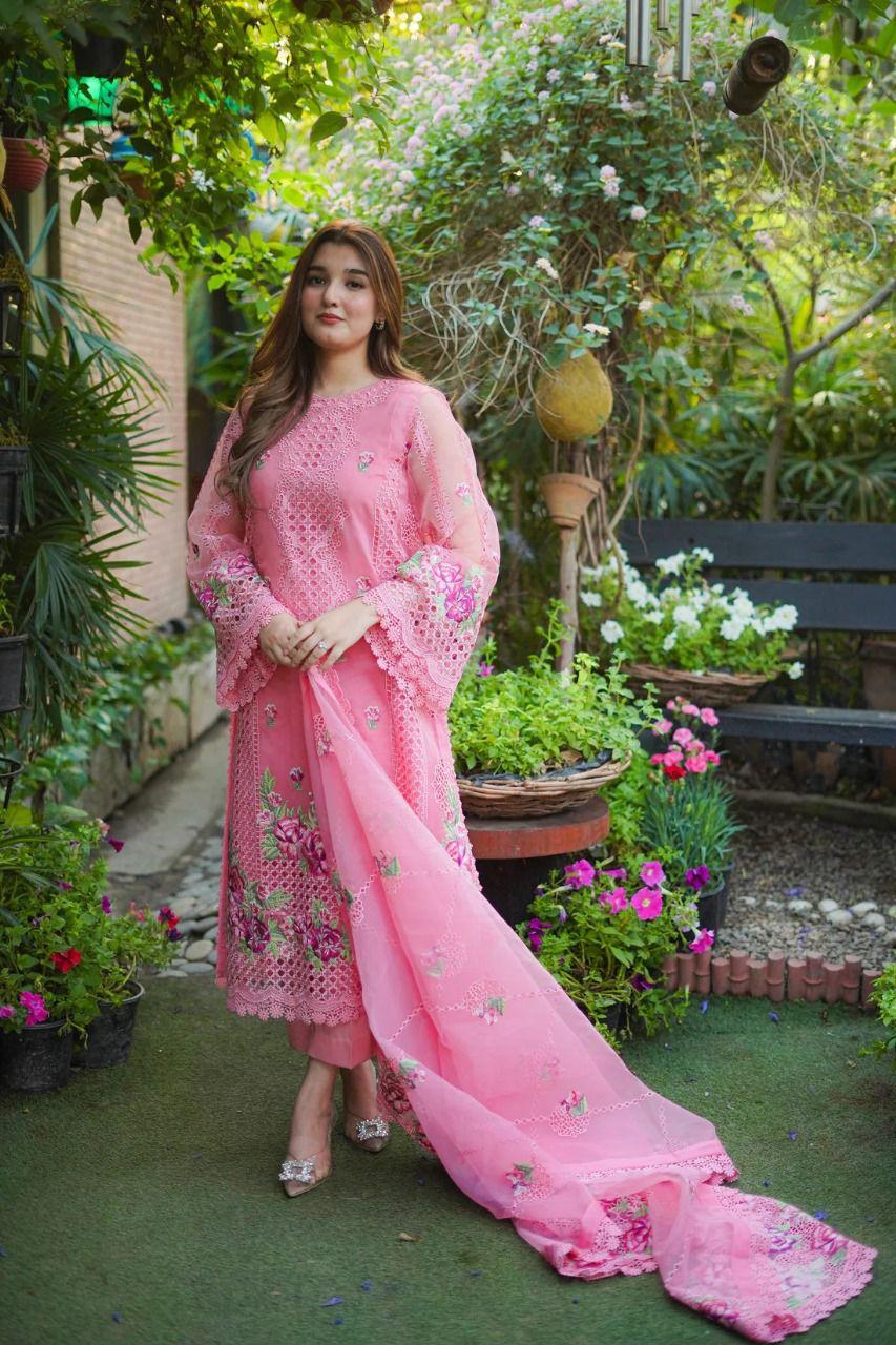 ANEELAS EMBROIDERED CHIKAN KARI