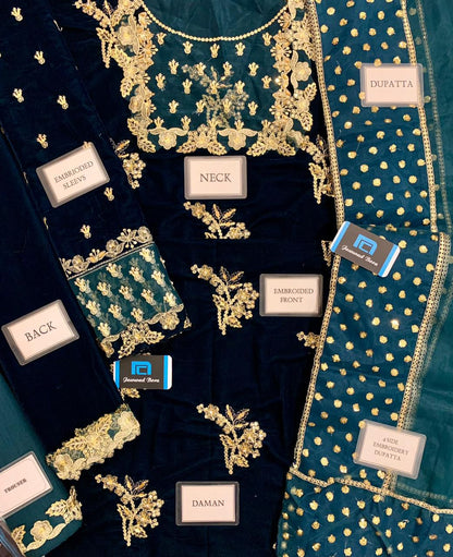 Baroque Velvet Embroidered