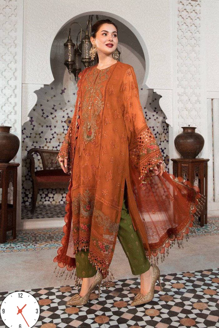 Maria B Pure Chiffon,Crepe(Malai)