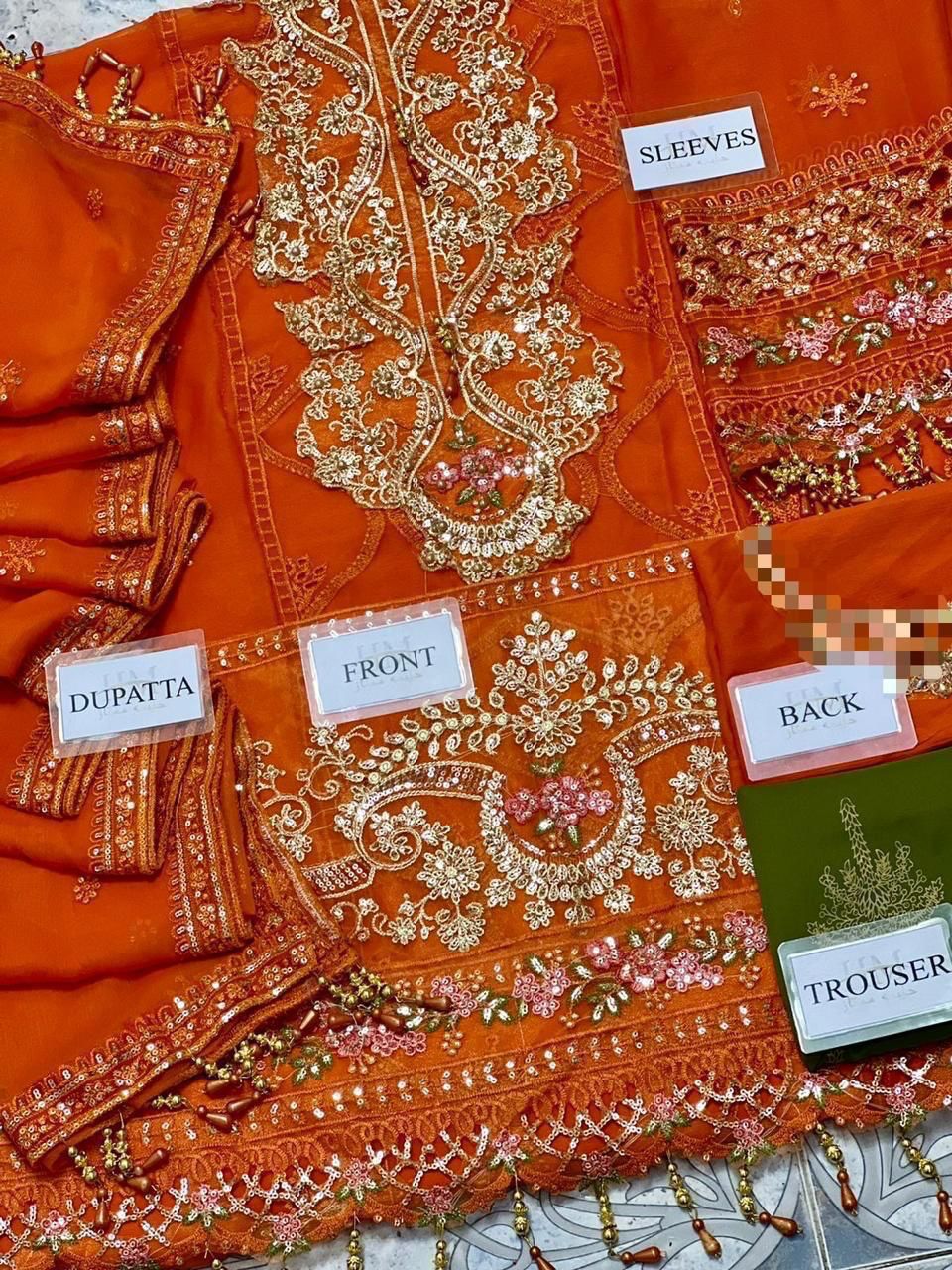 Maria B Pure Chiffon,Crepe(Malai)