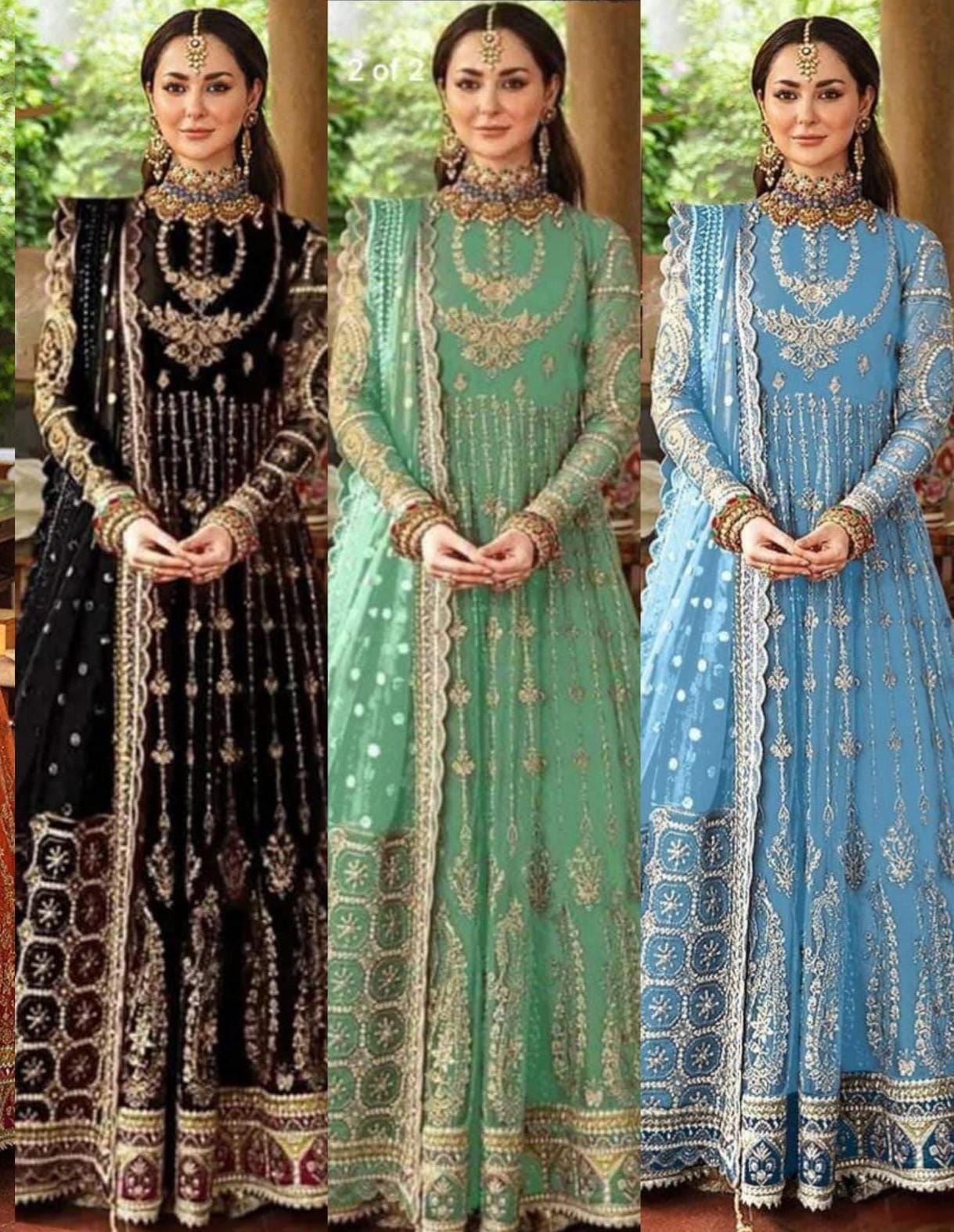 AFROZEH net maxi embroidered hand