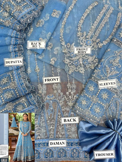 AFROZEH net maxi embroidered hand