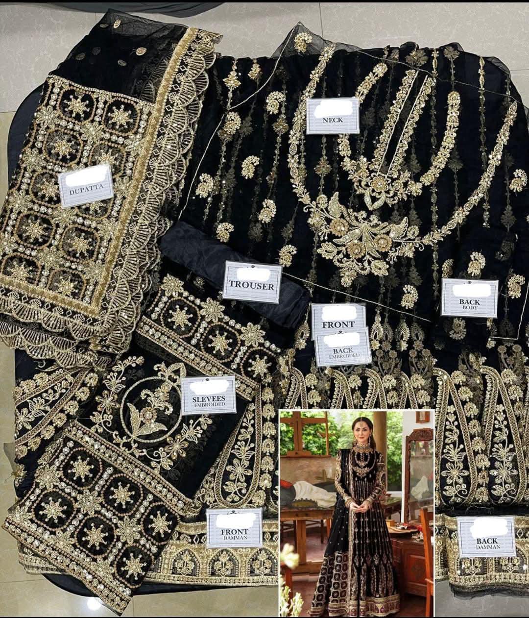 AFROZEH net maxi embroidered hand