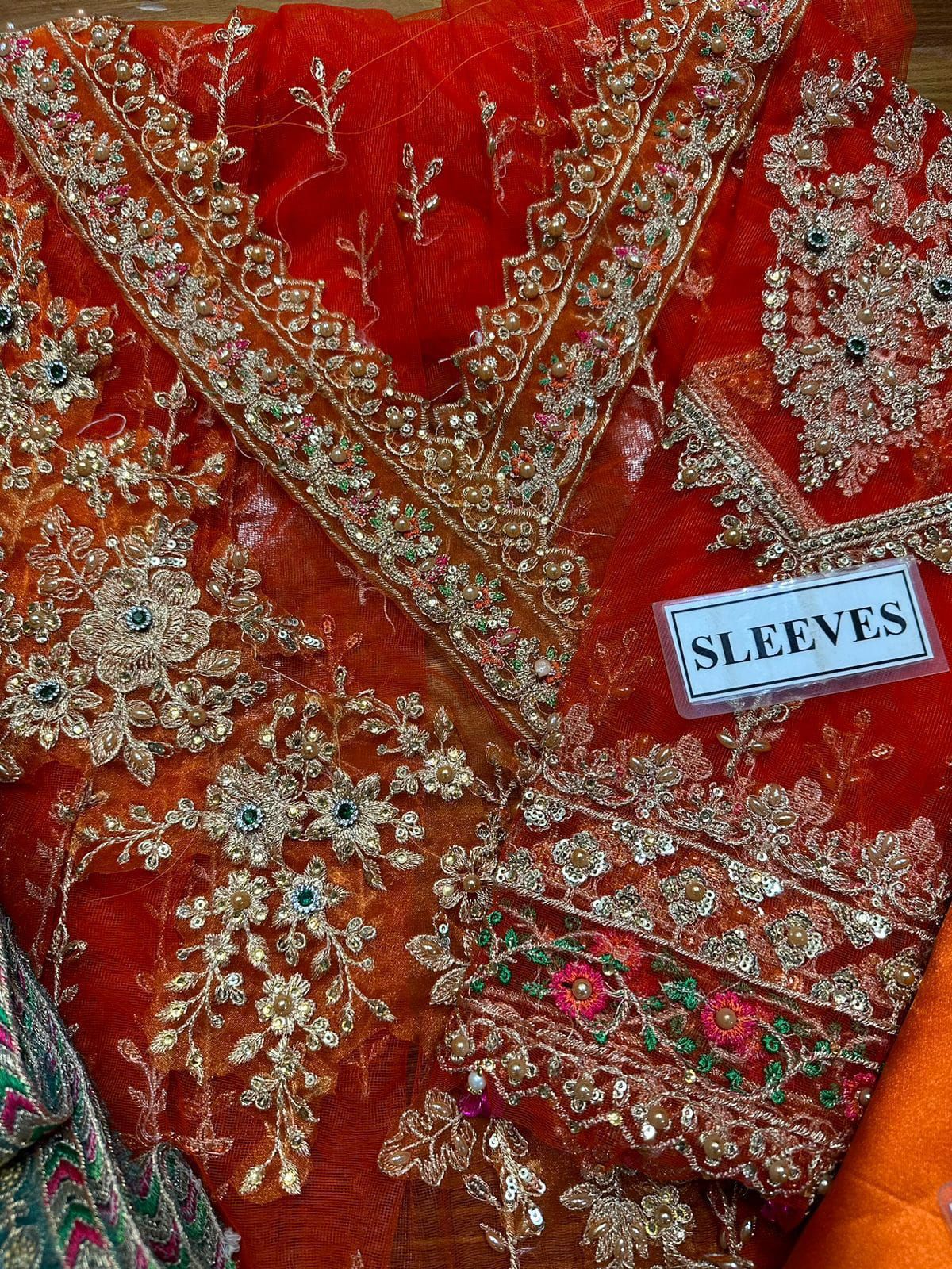 MARIA.B net maxi embroidered hand work